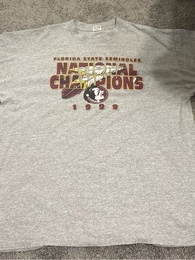 Florida State Seminoles 1999 National Champions Gray Tee